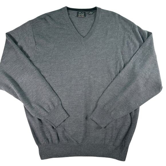 Jos A. Banks Mens 100% Merino Wool Lightweight Thin Sweater V Neck Mens XL - Picture 1 of 8